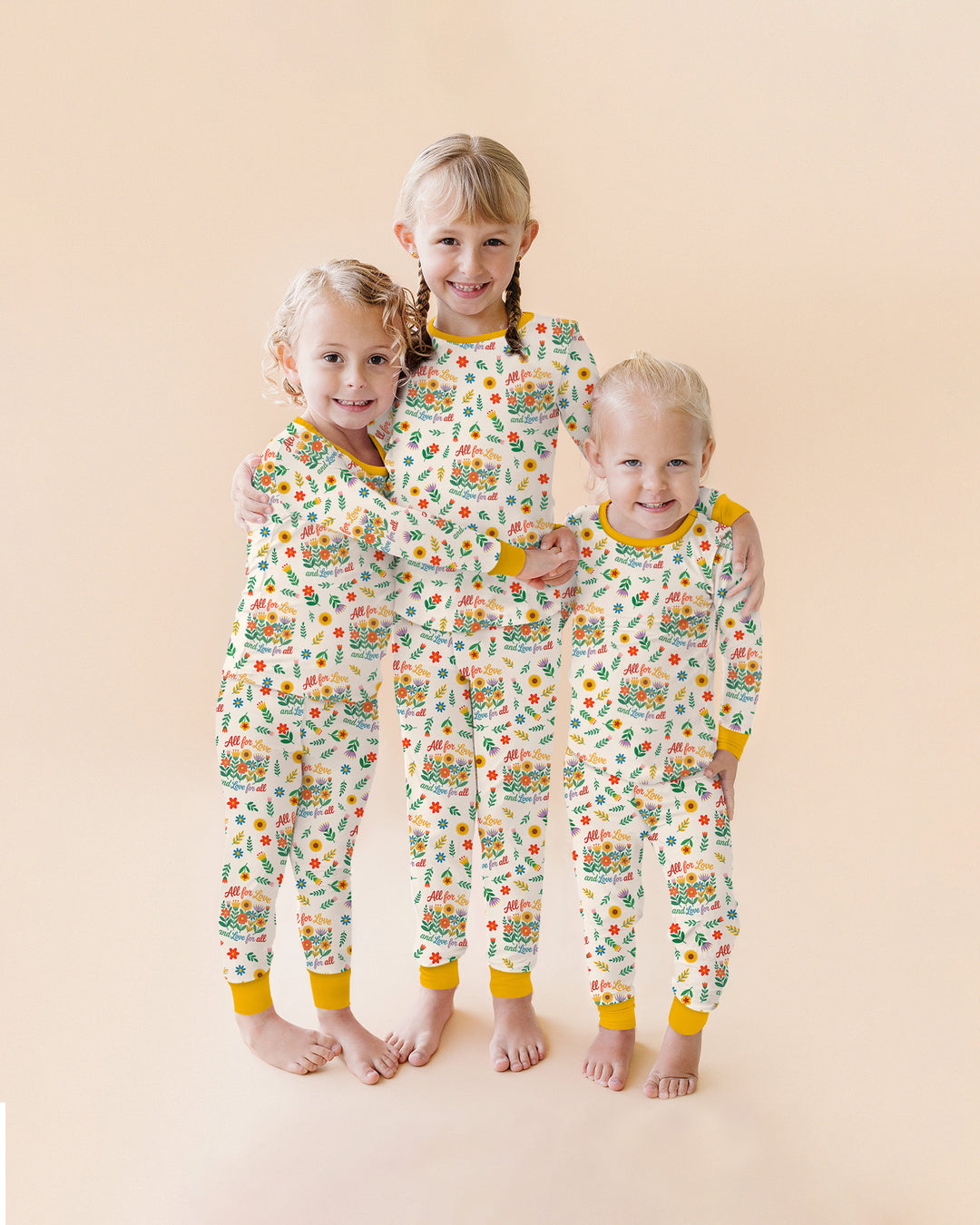 Love For All Family Matching Bamboo Two Piece Long Sleeve Pajama Set
