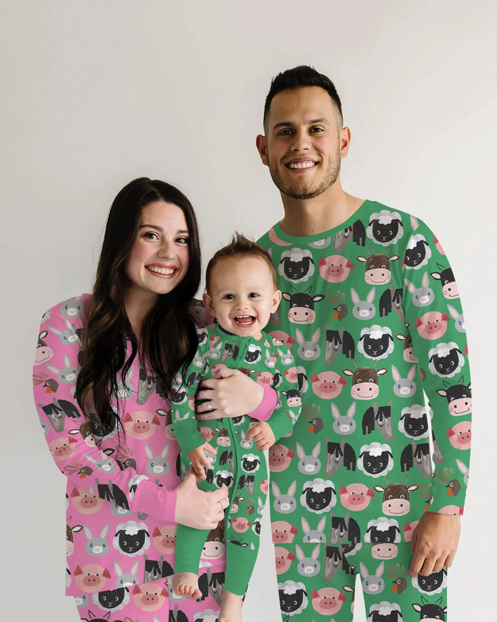 Farm Friends Family Matching Bamboo Men's Pajama Set