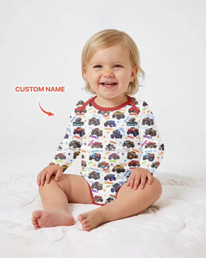 Gerippte Babykleidung mit individuellem Foto - Weich &amp; Skizzenhaft