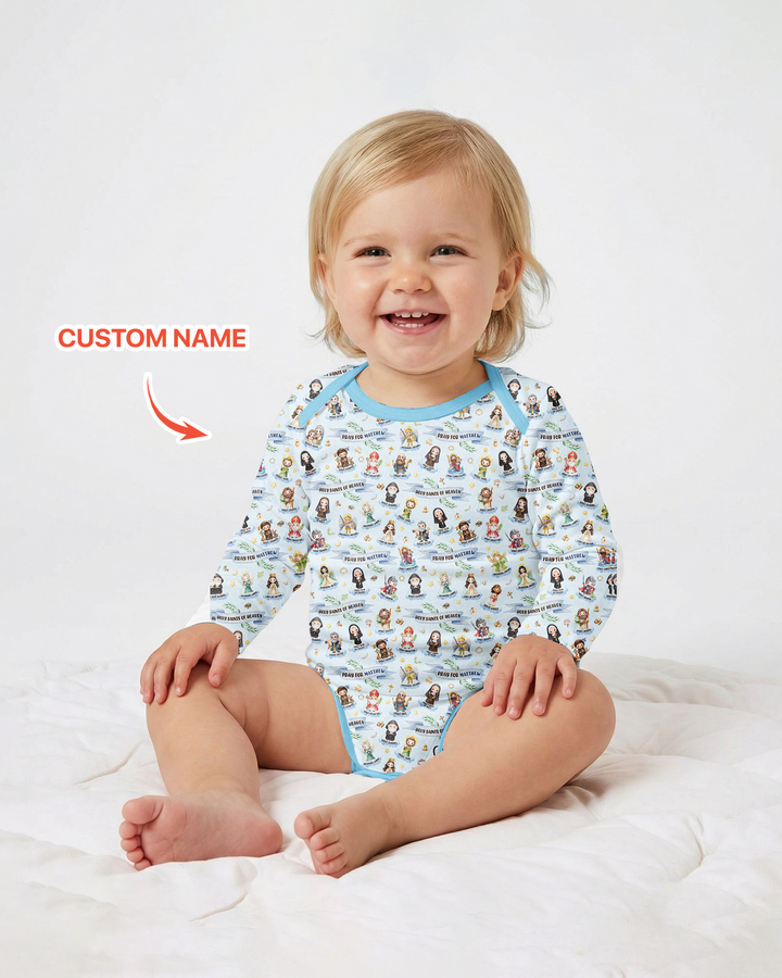 Holy Saints of Heaven Custom Name Bamboo Bodysuit