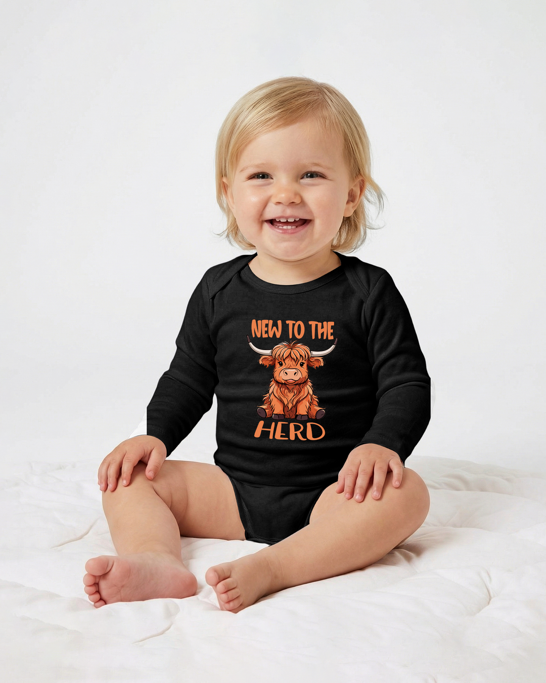 New to the Herd Highland Cow Baby Bamboo Bodysuit