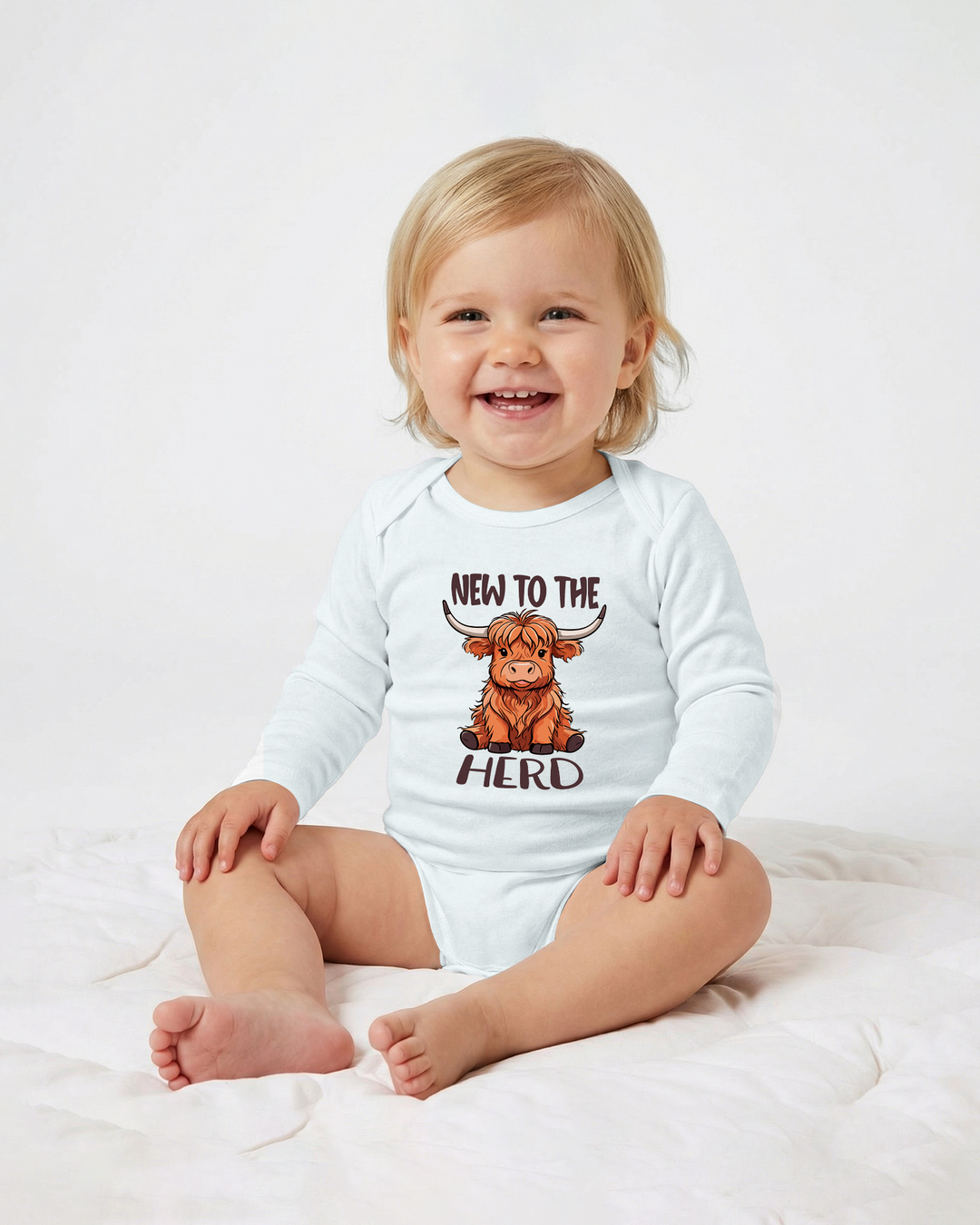 New to the Herd Highland Cow Baby Bamboo Bodysuit