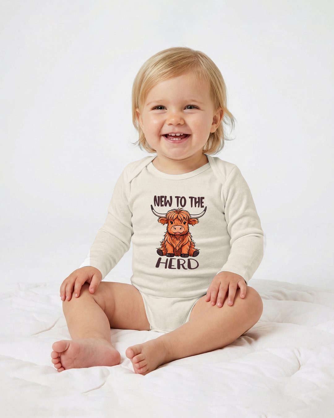 New to the Herd Highland Cow Baby Bamboo Bodysuit