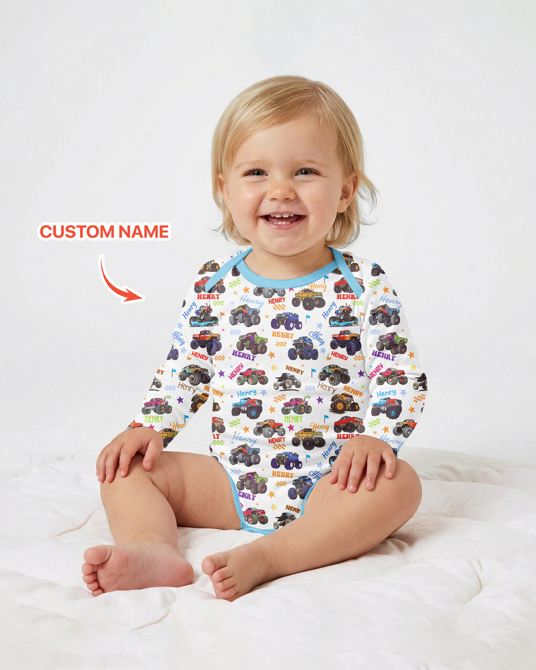 Gerippte Babykleidung mit individuellem Foto - Weich &amp; Skizzenhaft