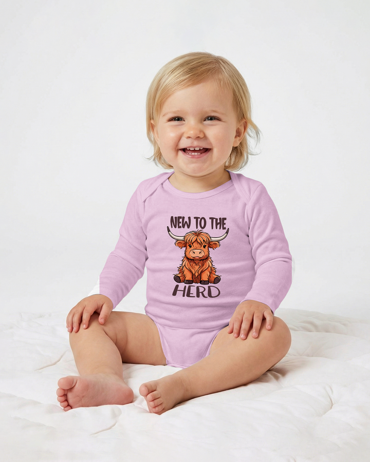 New to the Herd Highland Cow Baby Bamboo Bodysuit