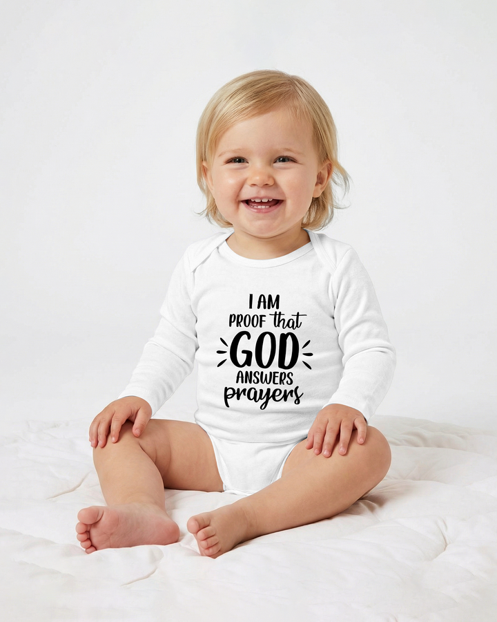 I'm Proof that God Answers Prayers Bamboo Bodysuit