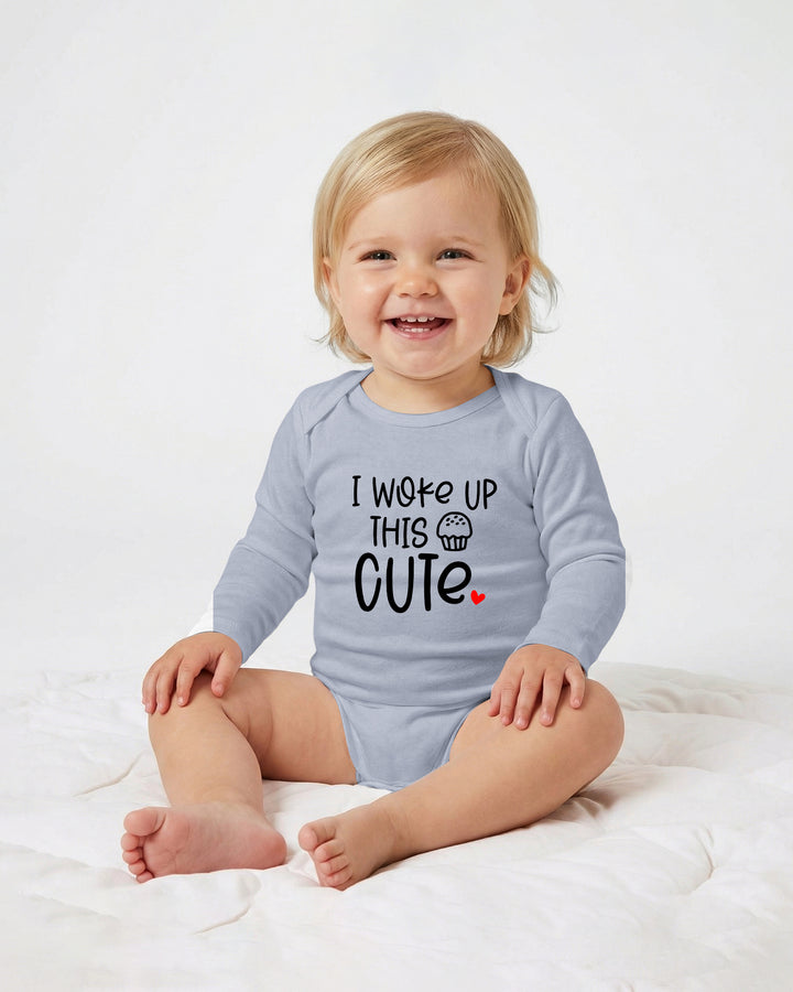 I Woke Up This Cute Cupcake Baby Bamboo Bodysuit