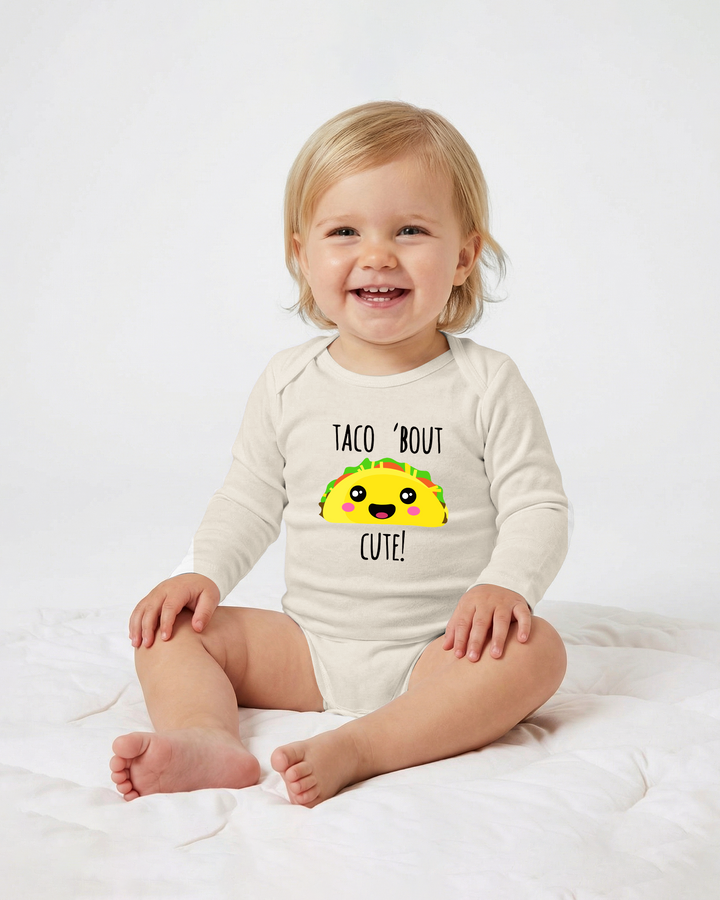 Taco 'Bout Cute Funny Taco Baby Bamboo Bodysuit