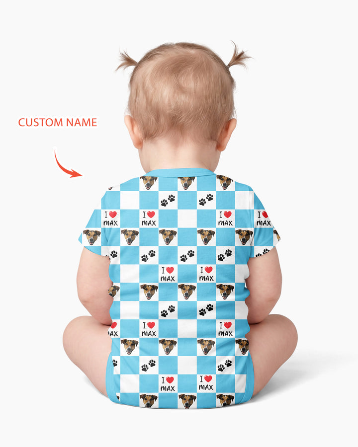 Custom Photo I Love My Best Friend Dog/Cat Bamboo Bodysuit