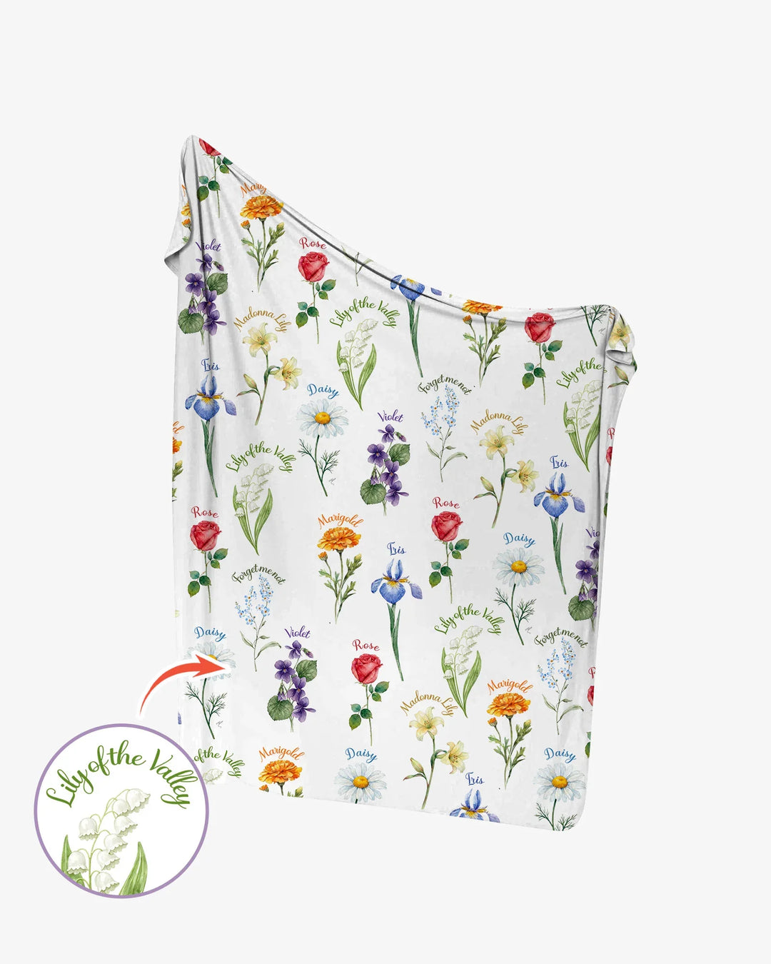 Marian Garden swaddle blanket
