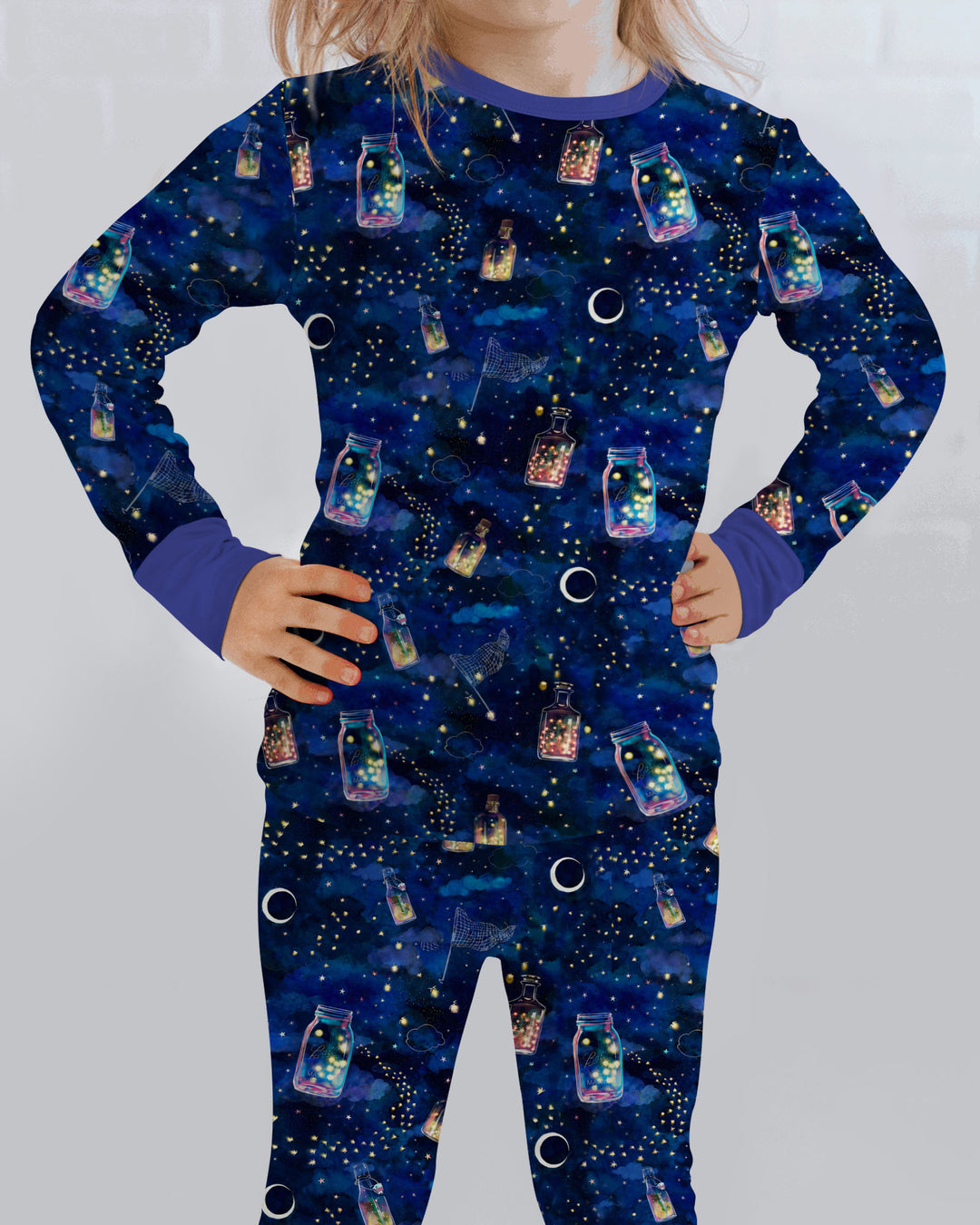 Conjunto de pijama de dos piezas de bambú con mangas largas, plantilla PERSONALIZADA