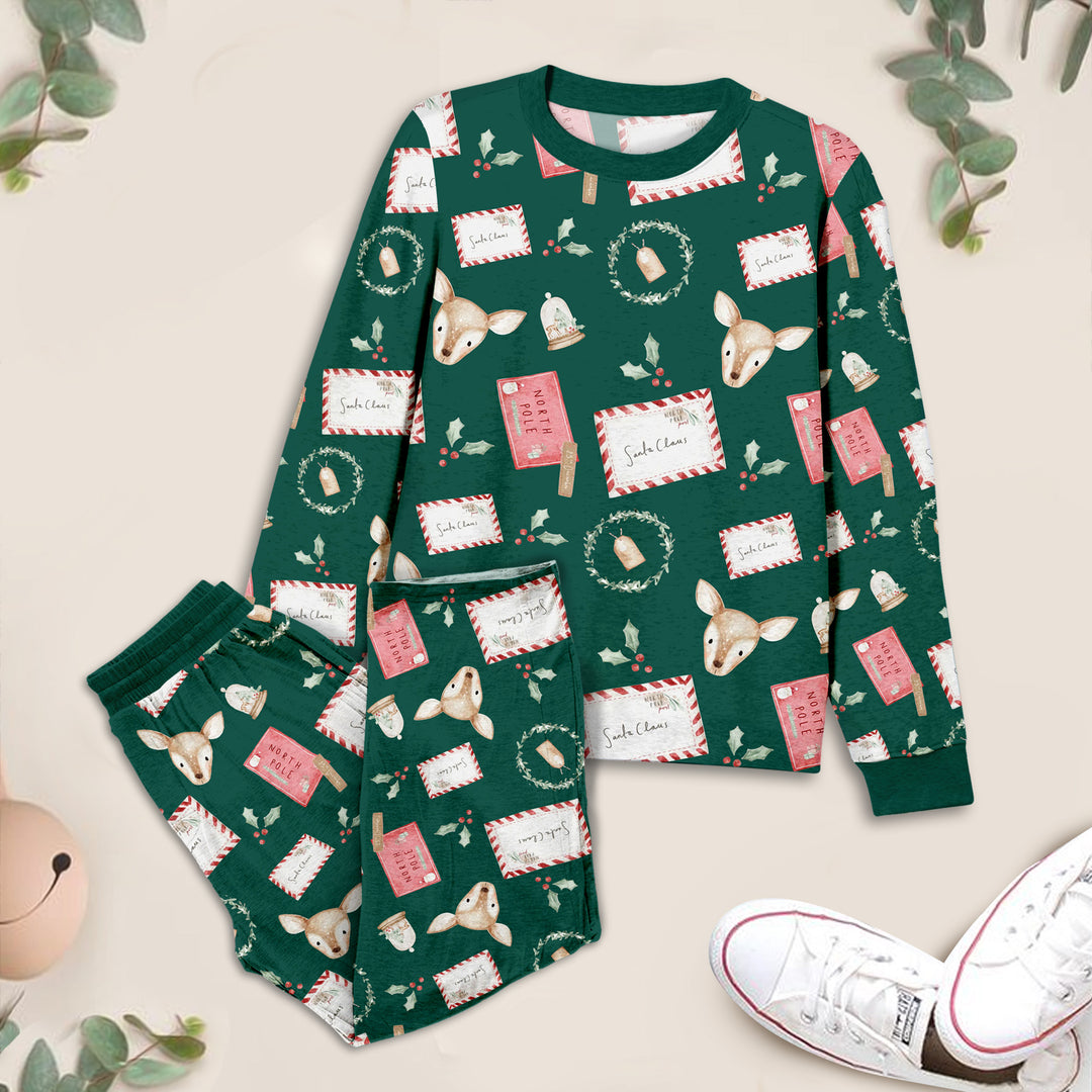 The Kids Place "Reindeer Mail" Family Bamboo Baby Clothing