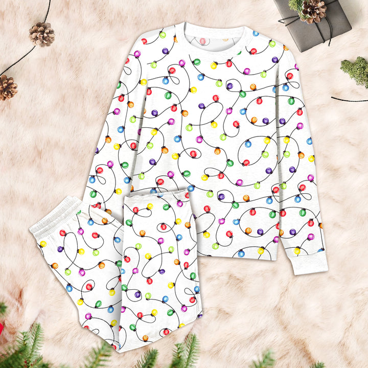 Baby's First Christmas Lights Pajamas - Colorful & Cozy