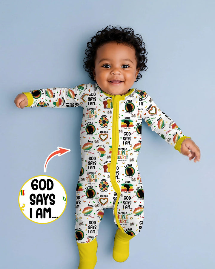 God Says I Am Juneteenth Bamboo Convertible Zippy