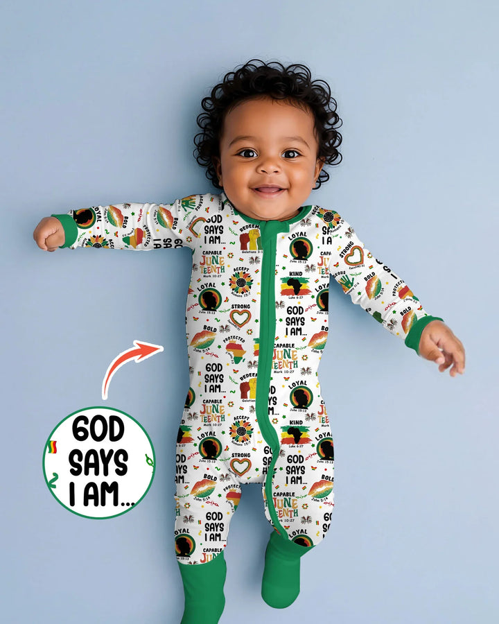 God Says I Am Juneteenth Bamboo Convertible Zippy
