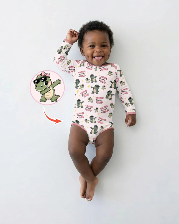 Cool Dino Daddy & Me Matching Bamboo Bodysuit