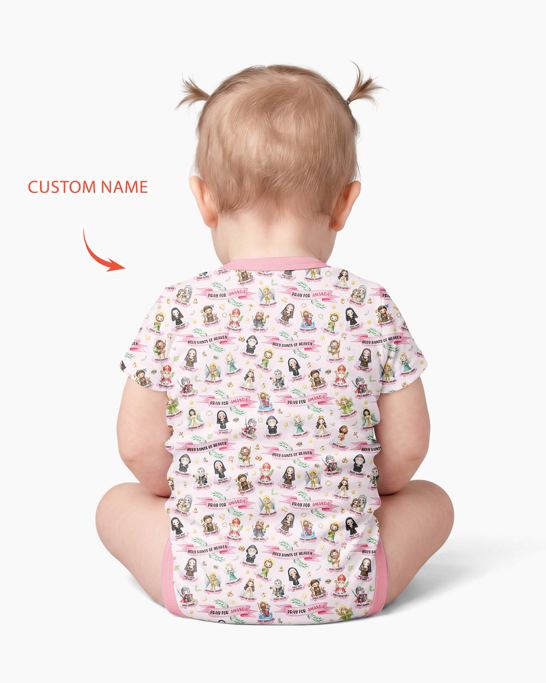 Holy Saints of Heaven Custom Name Bamboo Bodysuit