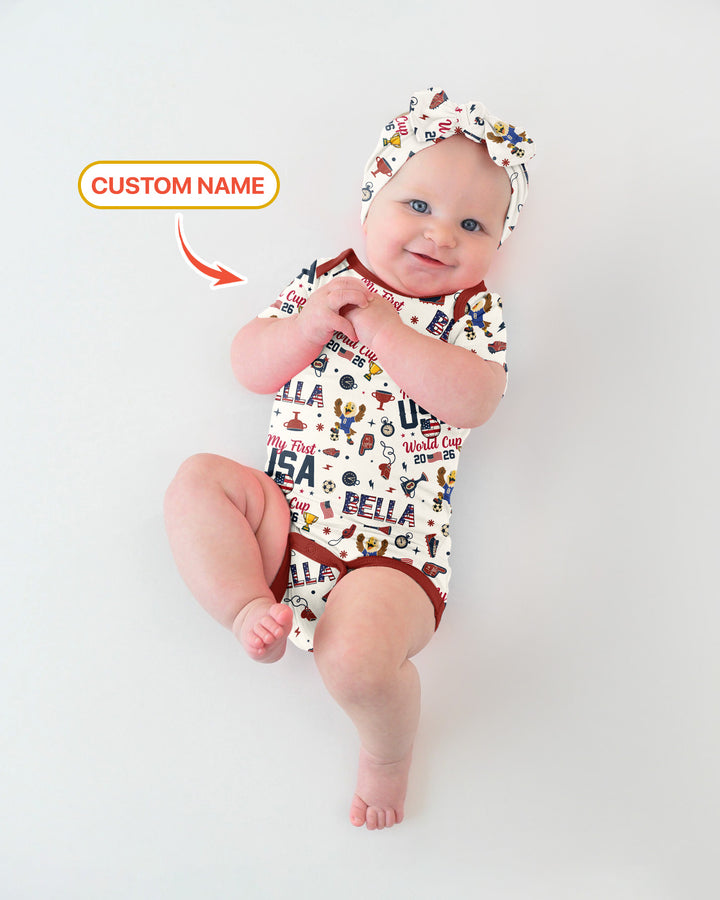 My First Soccer Cup 2026 Bamboo Bodysuit