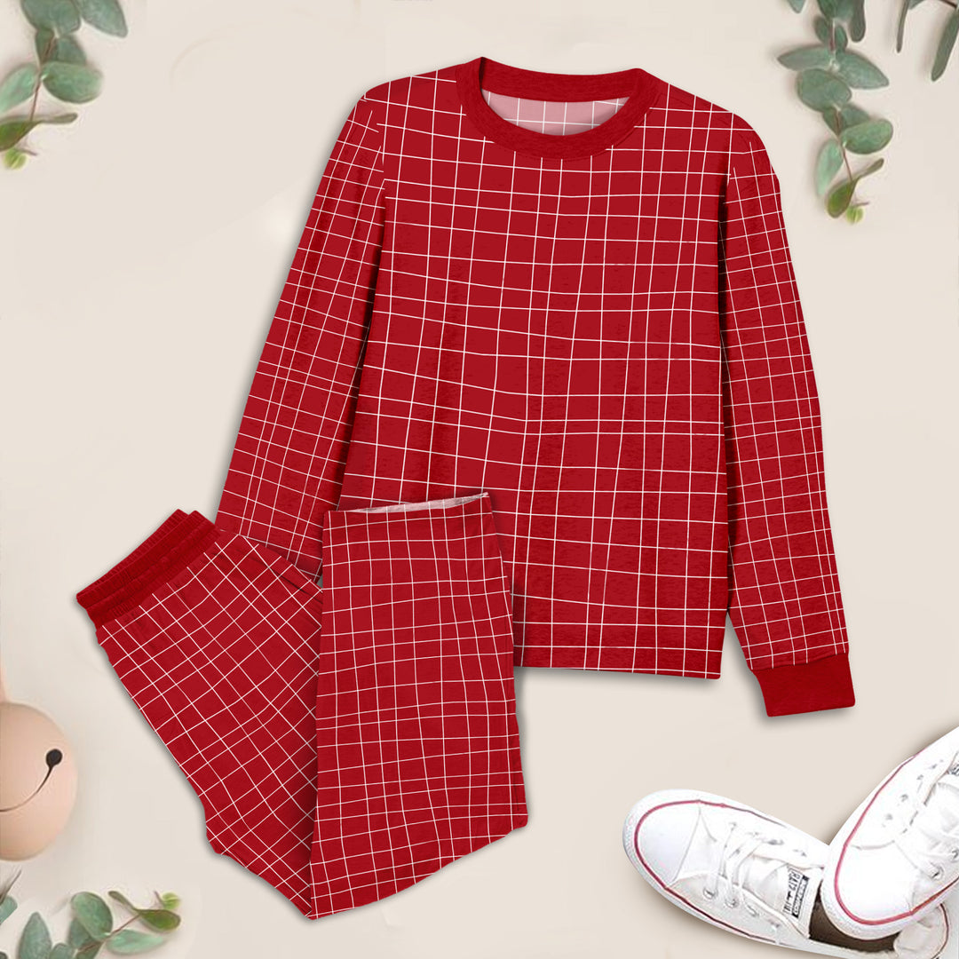 Windowpane Check Bamboo Pajamas for Babies - Modern & Soft