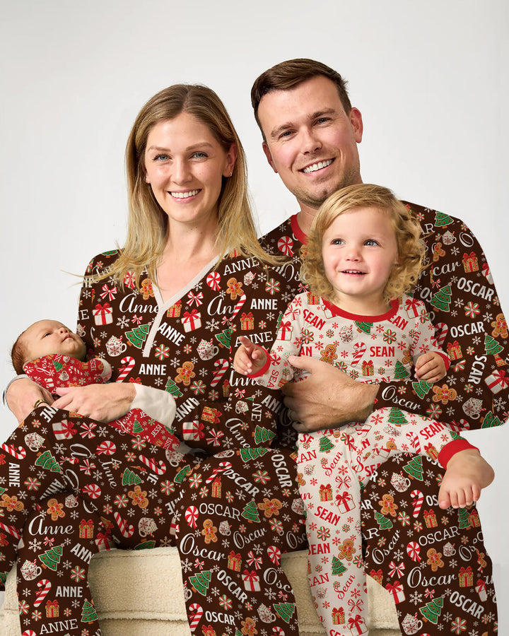 Merry Christmas Custom Name Bamboo Women Pajama Set