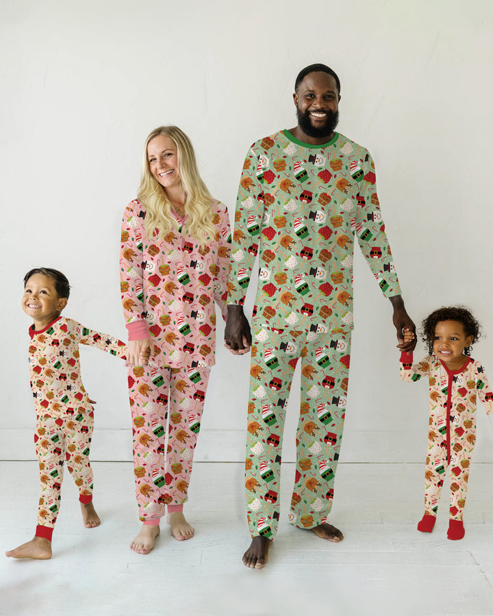 Zweiteiliges Langarm-Pyjama-Set mit Sommerfrüchten