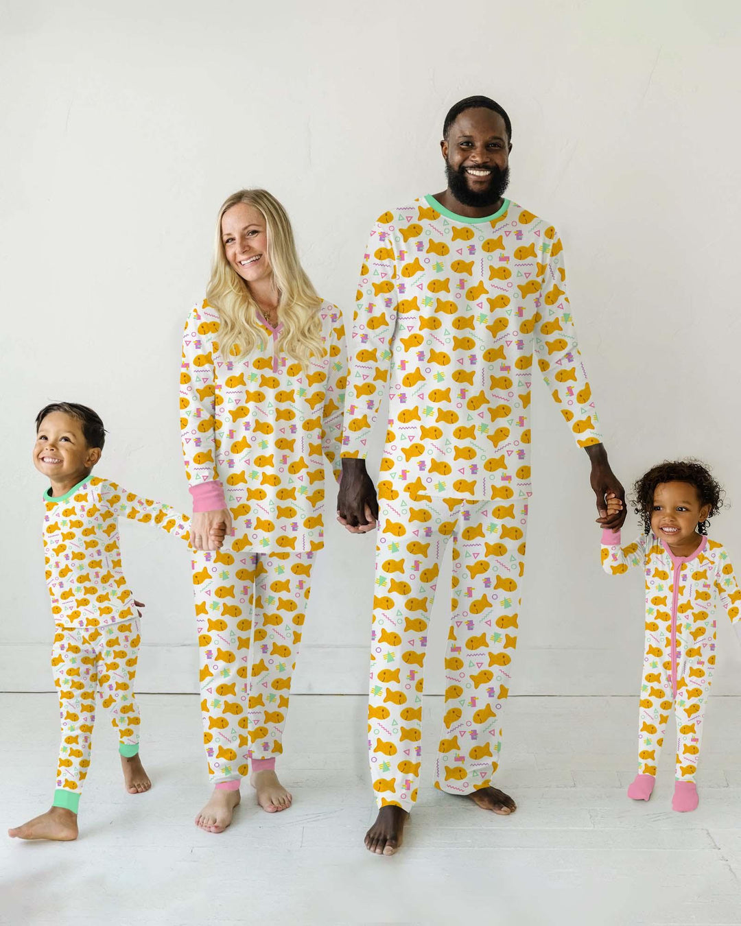 Cheesy Fishies Family Matching Bamboo Men's Pajama Set