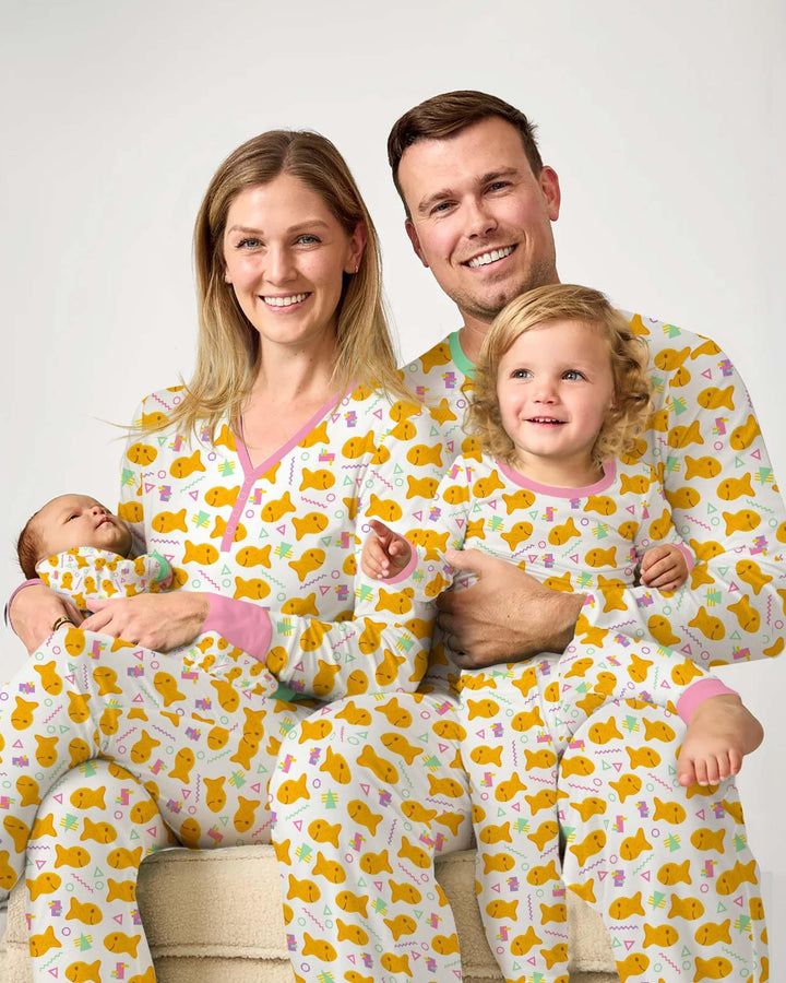 Cheesy Fishies Family Matching Bamboo Men's Pajama Set