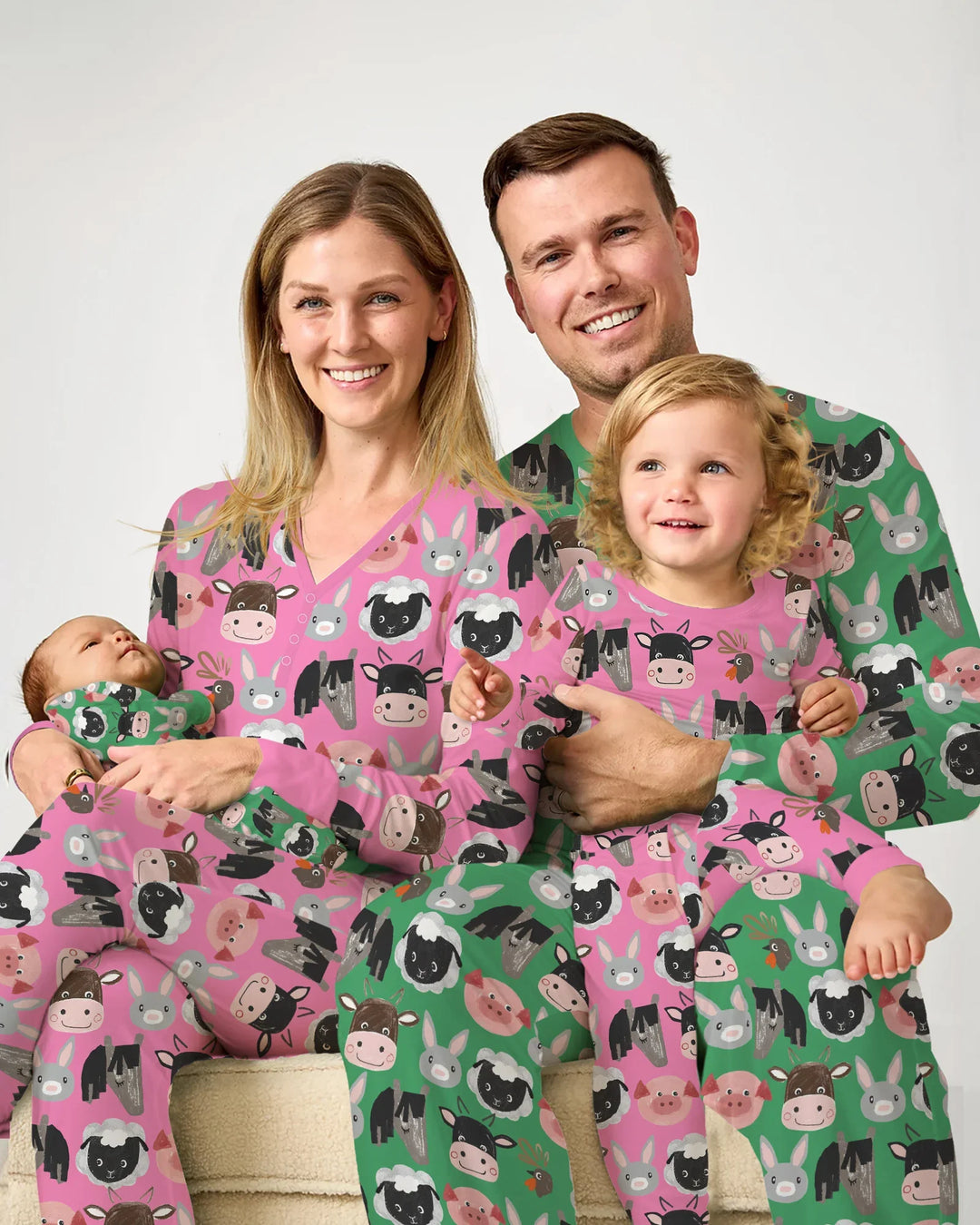 Farm Friends Family Matching Bamboo Women Pajama Set