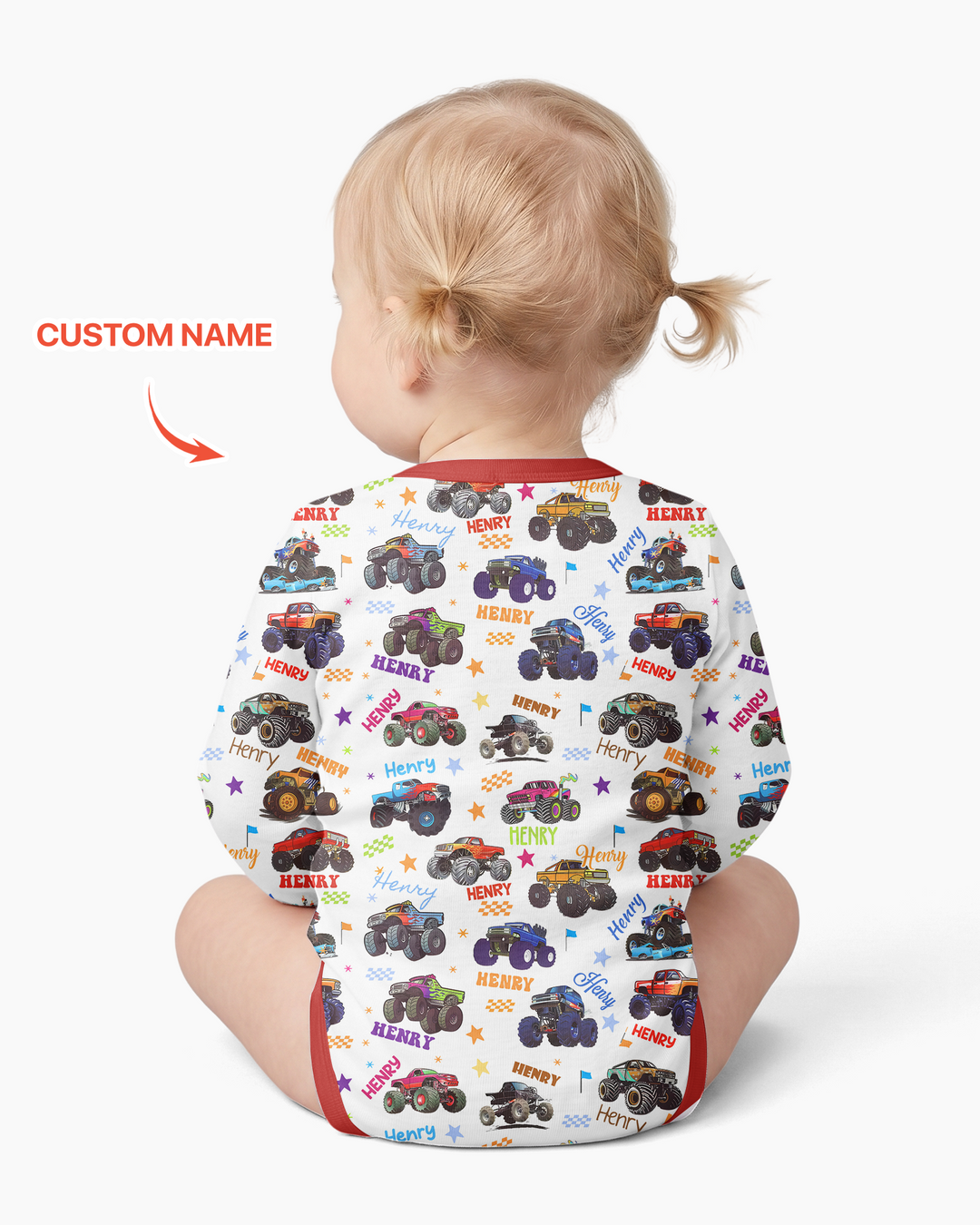 Gerippte Babykleidung mit individuellem Foto - Weich &amp; Skizzenhaft