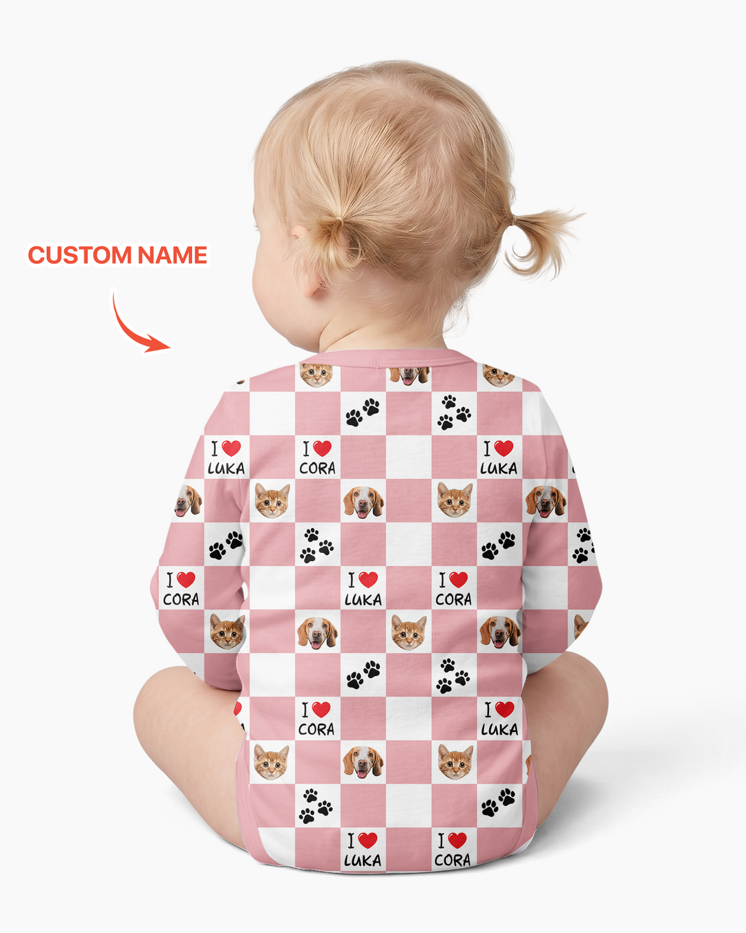 Custom Photo I Love My Best Friend Dog/Cat Bamboo Bodysuit