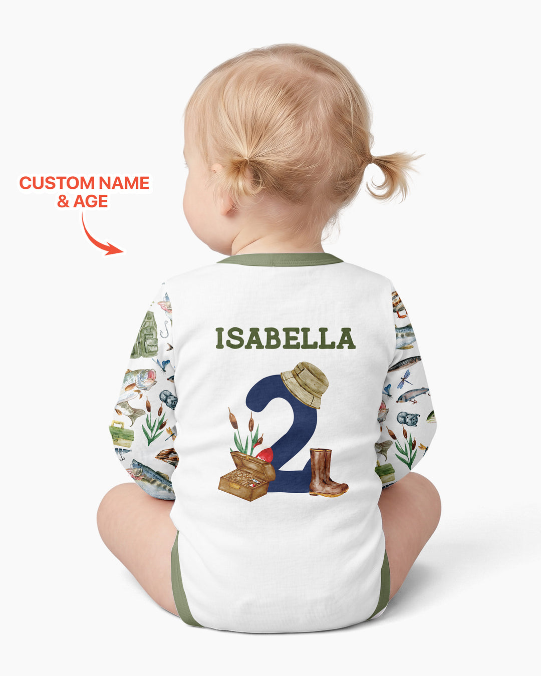 O-Fish-Ally Birthday – Personalized Name & Age Bamboo Bodysuit