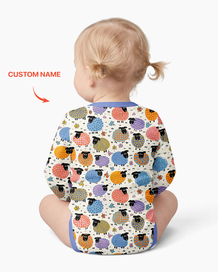 The Lost Sheep Custom Name Bamboo Bodysuit