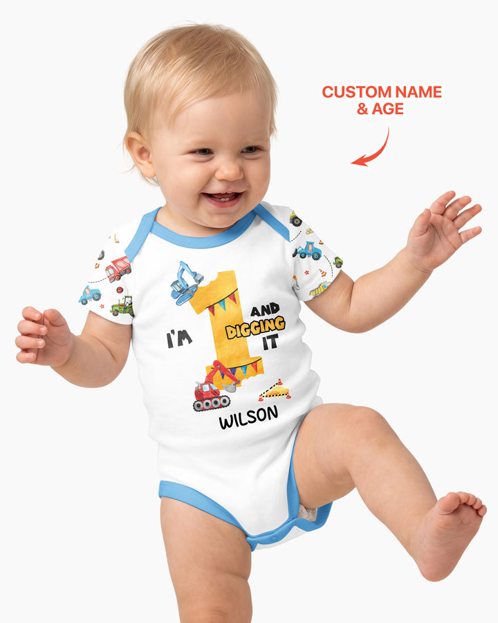 I'm Digging It Birthday - Personalized Name & Age Bamboo Bodysuit