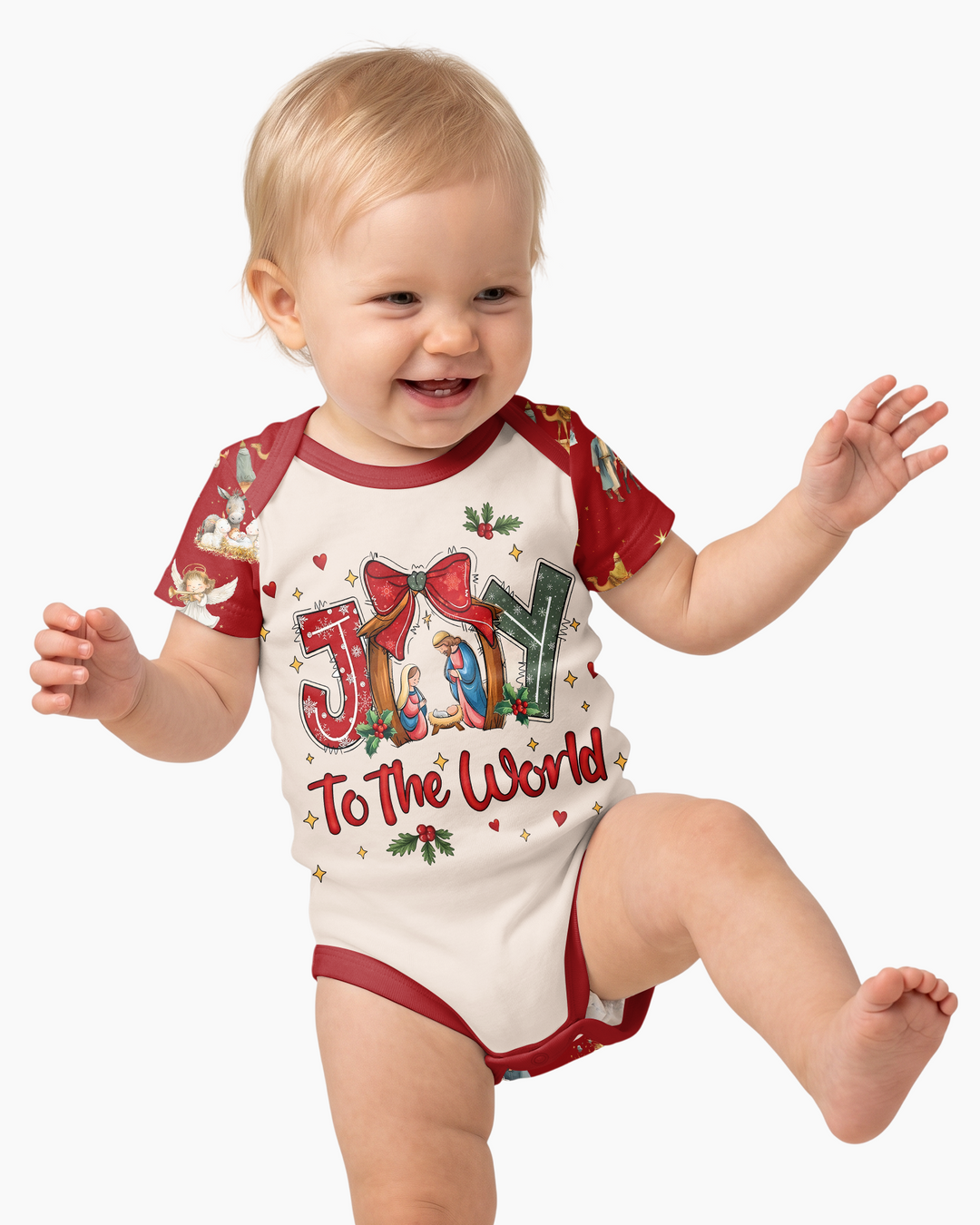 Nativity Joy To The World Bamboo Bodysuit