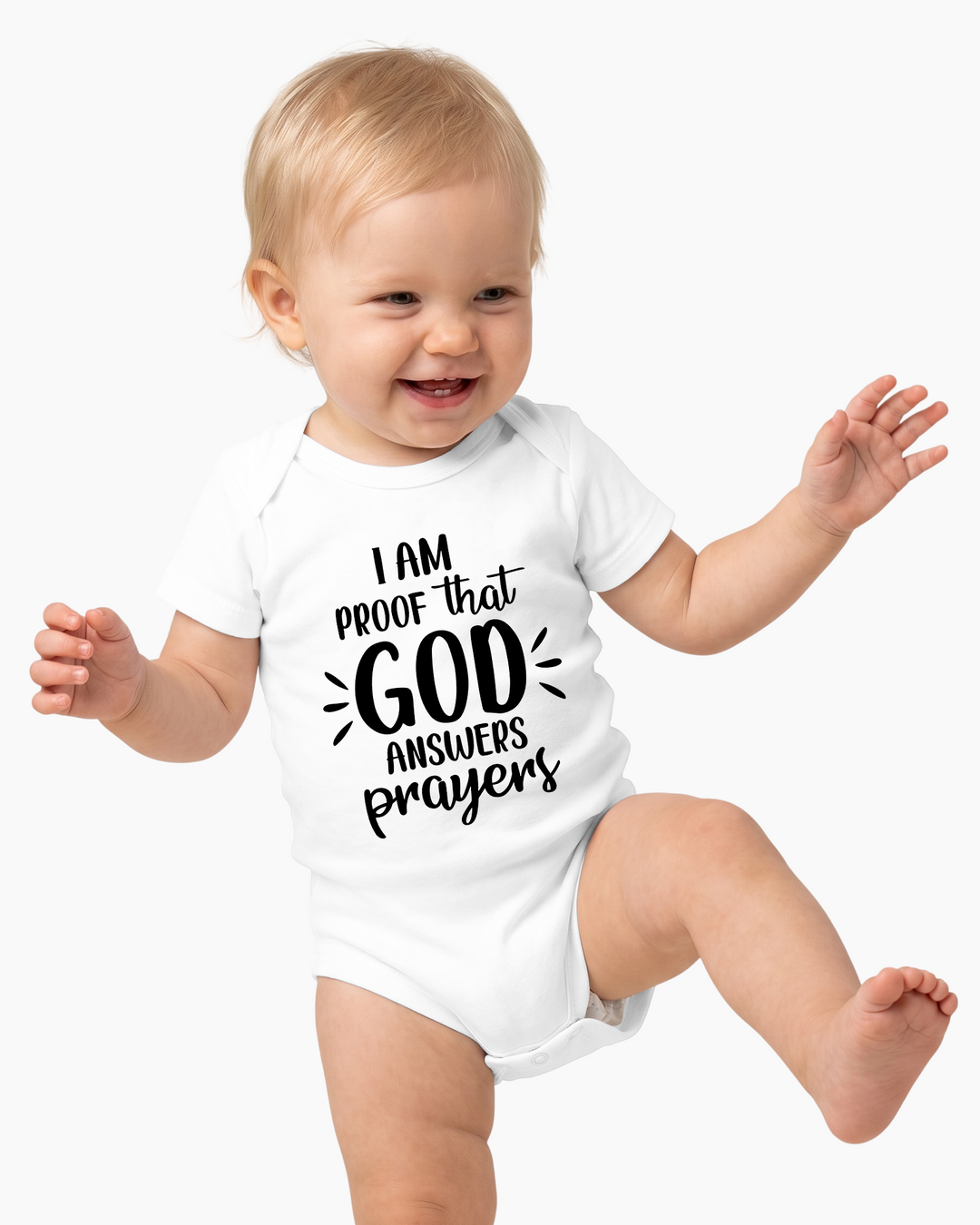I'm Proof that God Answers Prayers Bamboo Bodysuit