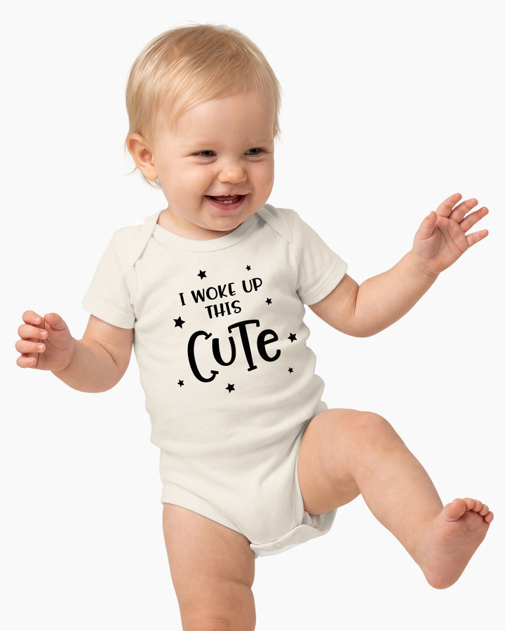 I Woke Up This Cute Funny Baby Bamboo Bodysuit Bamboo Bodysuit