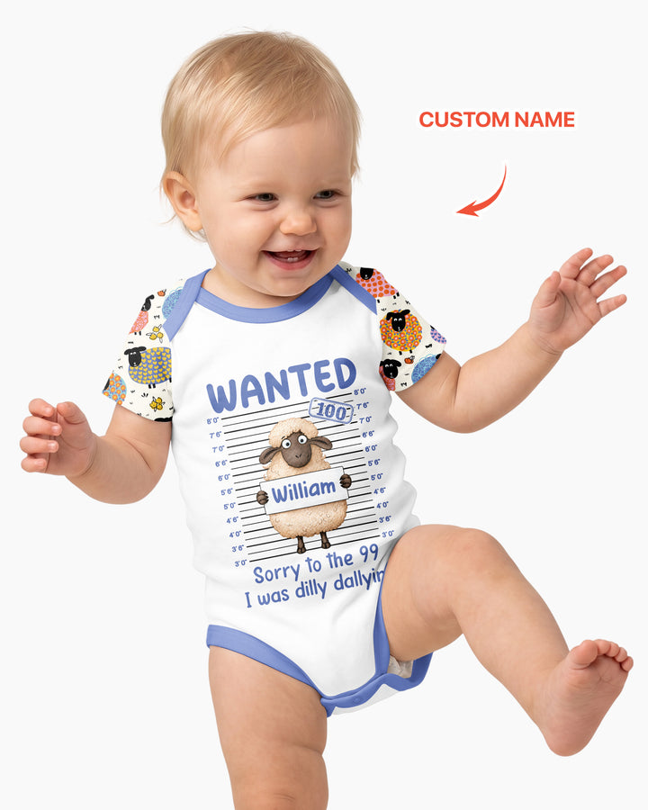 The Lost Sheep Custom Name Bamboo Bodysuit