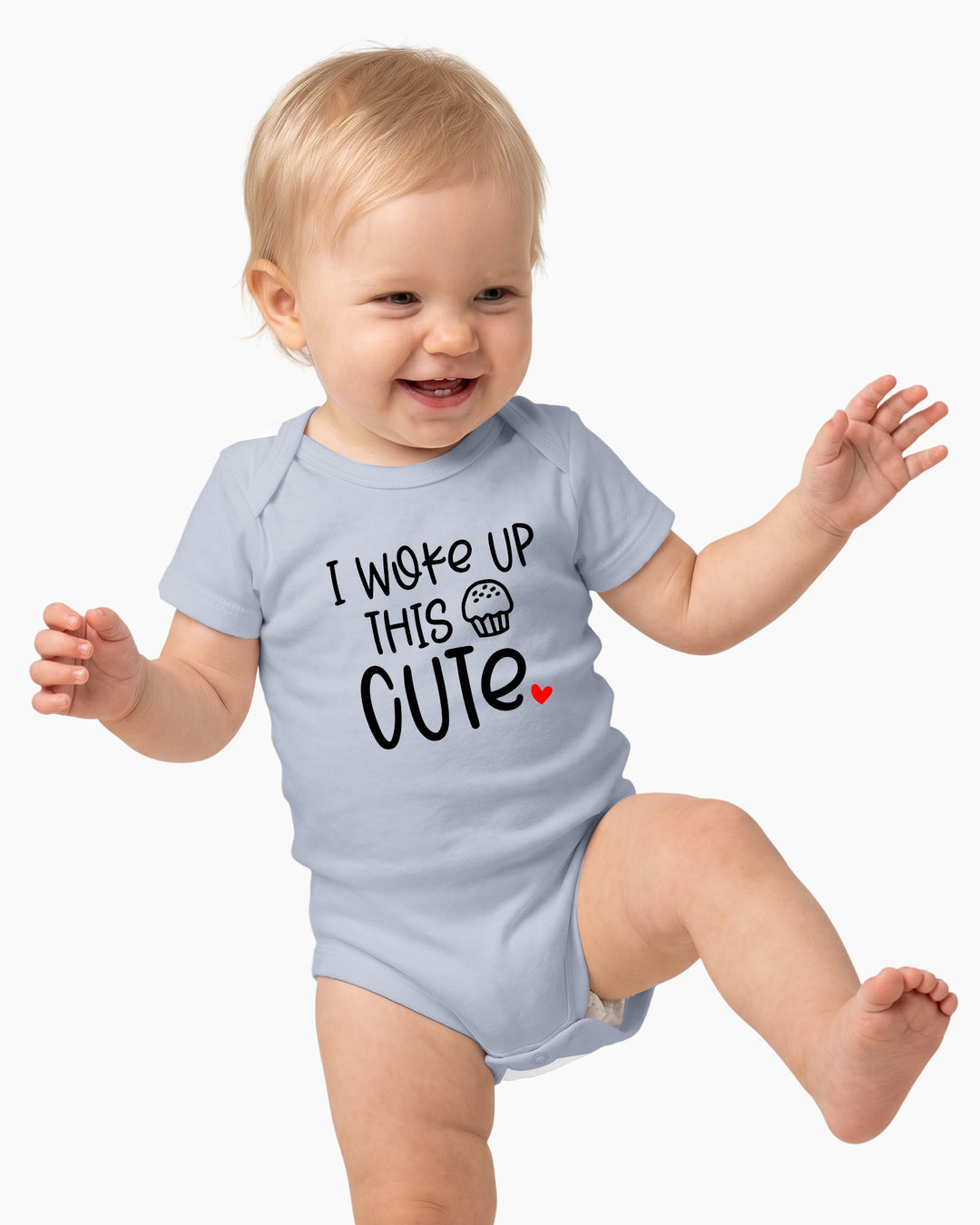 I Woke Up This Cute Cupcake Baby Bamboo Bodysuit