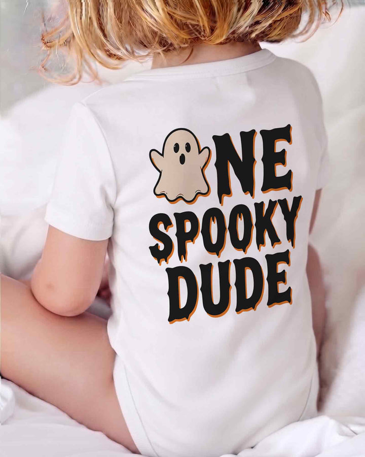 Personalized Ghost Halloween Baby Bamboo Bodysuit