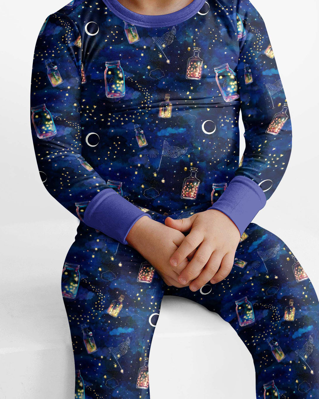Conjunto de pijama de dos piezas de bambú con mangas largas, plantilla PERSONALIZADA