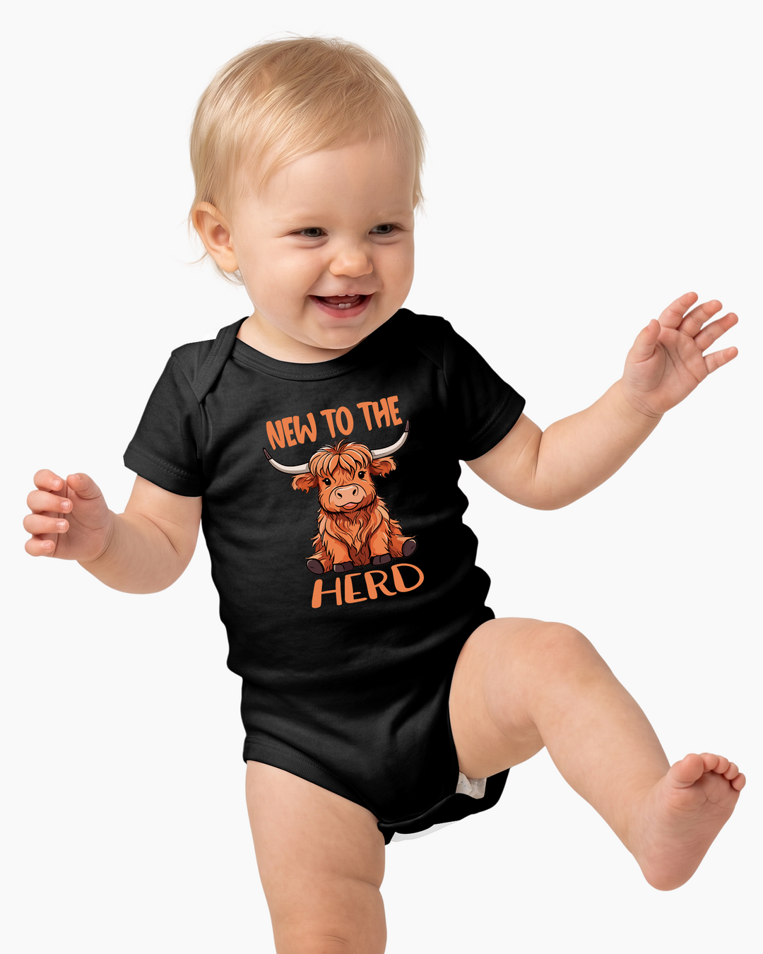 New to the Herd Highland Cow Baby Bamboo Bodysuit