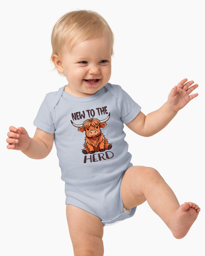 New to the Herd Highland Cow Baby Bamboo Bodysuit