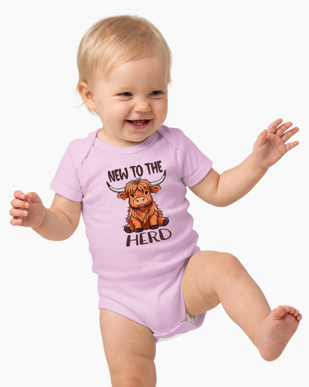 New to the Herd Highland Cow Baby Bamboo Bodysuit