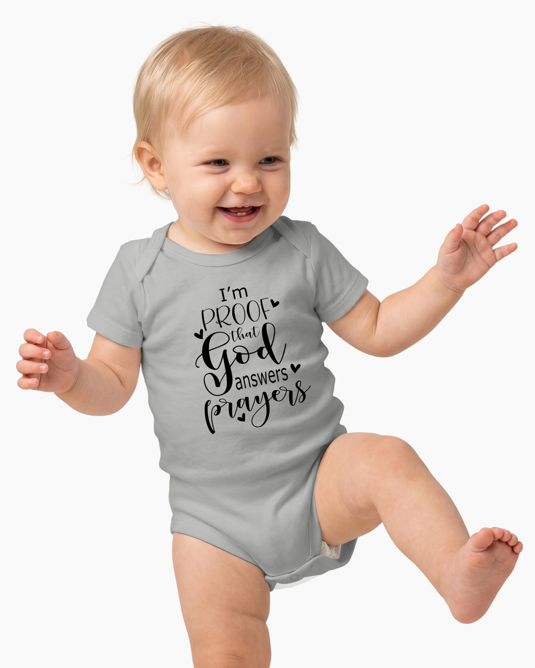 I'm Proof That God Answers Prayers Christian IVF Miracle Baby Bamboo Bodysuit