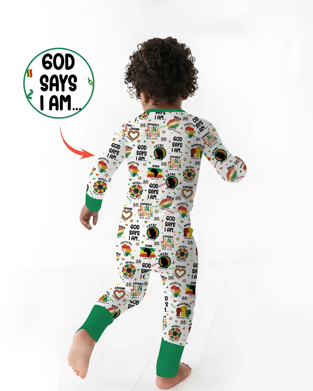 God Says I Am Juneteenth Bamboo Convertible Zippy