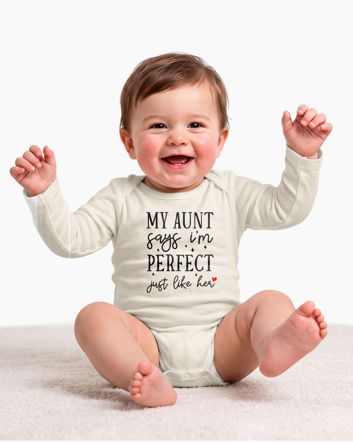 My Aunt Says I'm Perfect Just Like Her Baby Bamboo Bodysuit