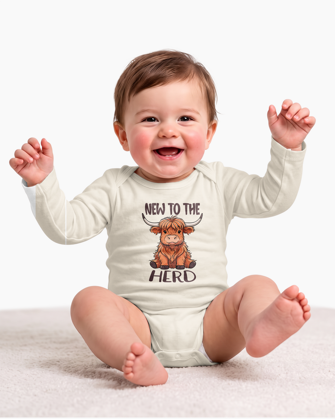 New to the Herd Highland Cow Baby Bamboo Bodysuit