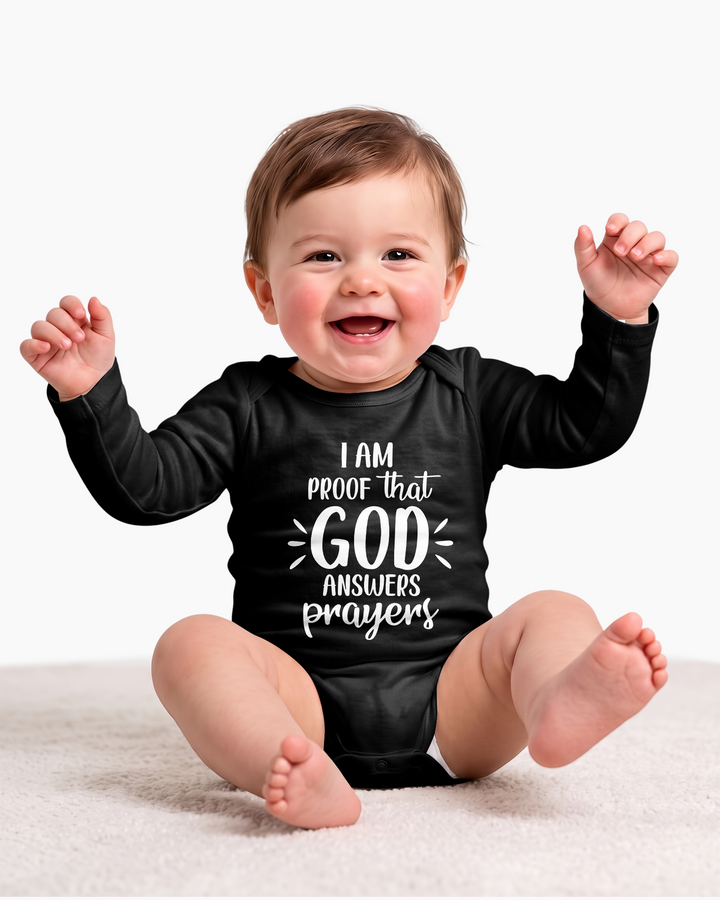 I'm Proof that God Answers Prayers Bamboo Bodysuit