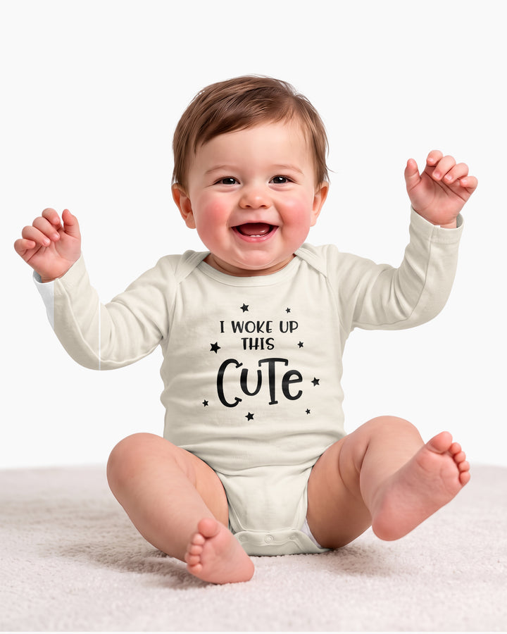 I Woke Up This Cute Funny Baby Bamboo Bodysuit Bamboo Bodysuit