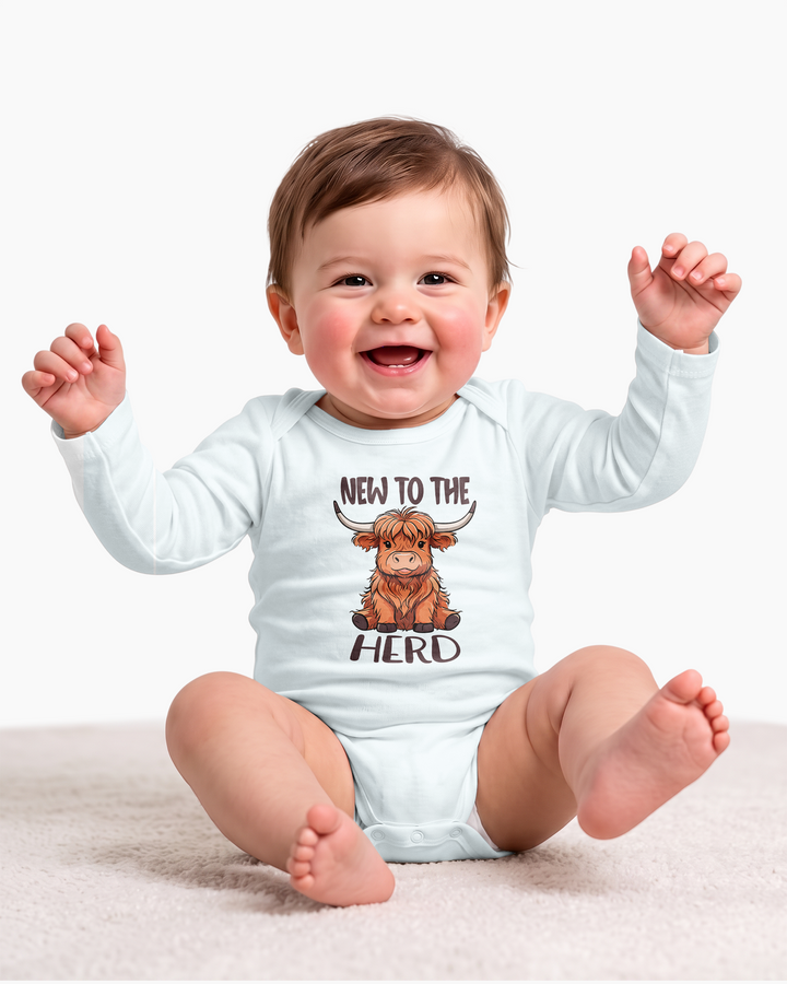 New to the Herd Highland Cow Baby Bamboo Bodysuit